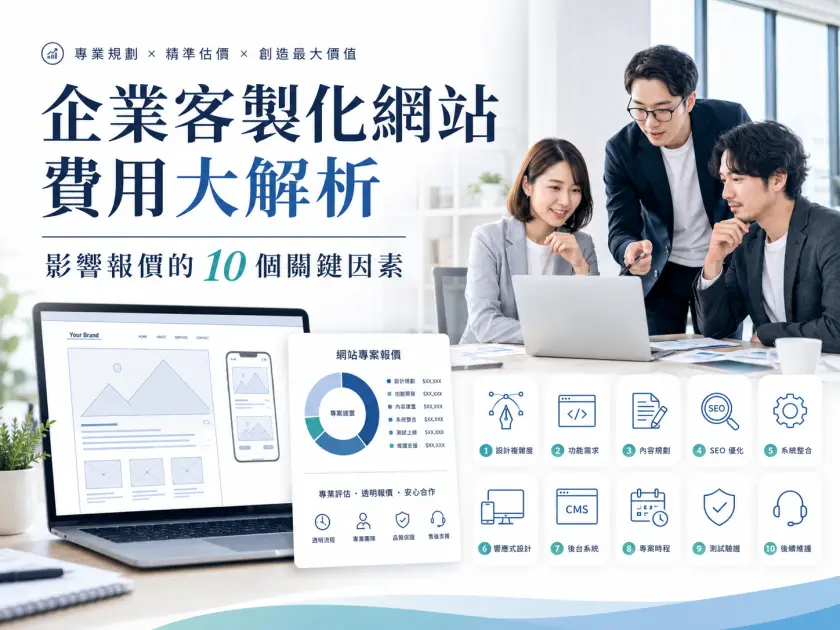 企業客製化網站費用大解析：影響報價的 10 個關鍵因素